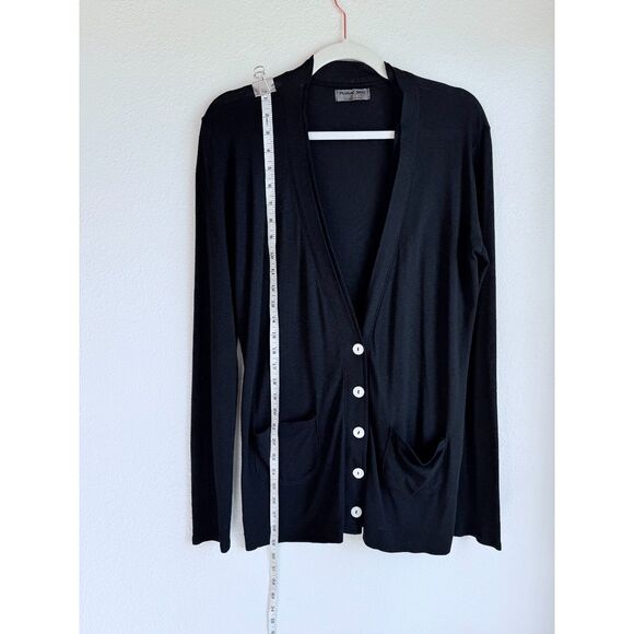 Michael Stars VNeck Long Sleeve Original Tee Cotton Modal Double Layer Cardigan - Picture 7 of 9
